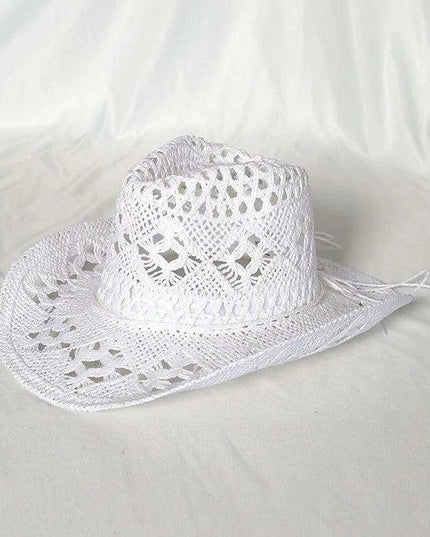 Lake Blue Western Cowboy Straw Hat Unisex with Adjustable Size