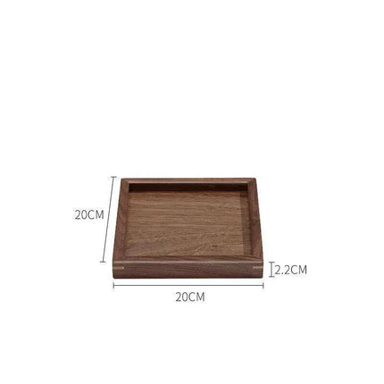 Nordic Elegance Black Walnut Serving Tray - Perfect for Hosting Teas and Fruits