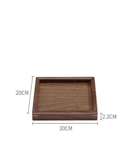 Nordic Elegance Black Walnut Serving Tray - Perfect for Hosting Teas and Fruits