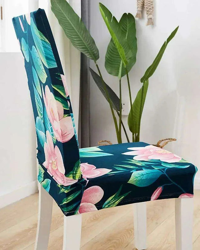 Chic Floral Stretch Dining Chair Covers for Elegant Settings