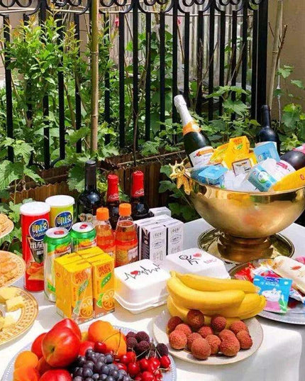 Elegant Stainless Steel Deer Head Beverage Chiller - Premium Ice Bucket