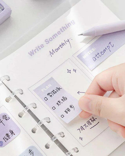 Elegant Macron Color Mini Sticky Note Set - Faint Secret Collection, 210 Sheets for Creative Expression and Everyday Reminders