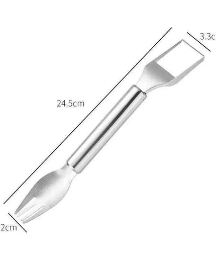 Ultimate 2-in-1 Stainless Steel Fruit Cutter and Serving Tool