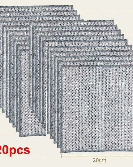 Ultra-Durable Double-Layer Microfiber Cleaning Cloths - Non-Scratch Dish Rags for Home and Kitchen, Available in Sets of 5/10/15/20