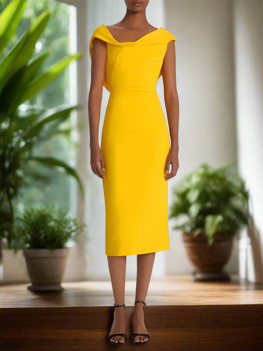 Customizable High Waist Summer Evening Dress with Stylish Back Split and Elegant Collar