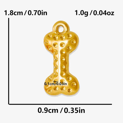 SteelFactory 5pcs Gold Plated Animal Charm Pendants - Stainless Steel