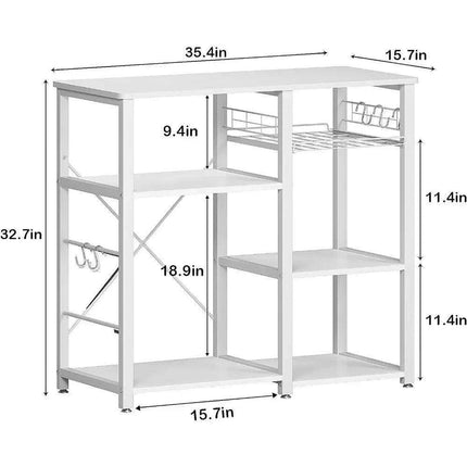 Versatile 3-Tier Kitchen Microwave Storage Cart with Free Bonus Accessories