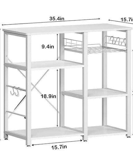 Versatile 3-Tier Kitchen Microwave Storage Cart with Free Bonus Accessories