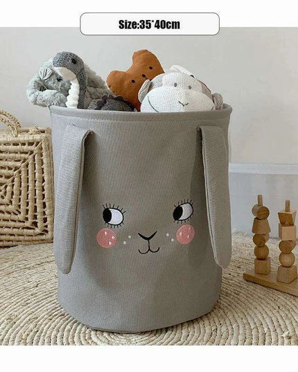 Elegant Flip-Lid Laundry Organizer Box in White