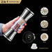 Stainless Steel Dual-Head Spice Grinder with Oversized Storage Compartment