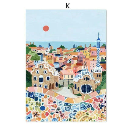 Coastal Elegance: Italian-Inspired Canvas Art for Modern Living Spaces