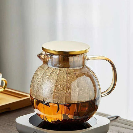 Artisan Glass Teapot Set with Precision Filter and Electric Pottery Heater for Traditional Kung Fu Tea Brewing