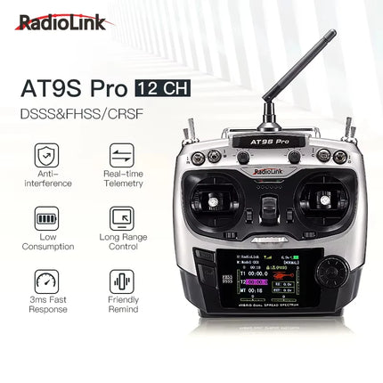 Radiolink AT9S Pro 10/12CH 2.4G RC Transmitter & R9DS Receiver for Dro