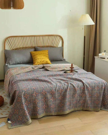 Ethnic-Inspired Cotton Gauze Bedspread Blanket for Ultimate Comfort