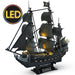 Illuminated 3D Metal Puzzle Kit - Queen Anne's Revenge Pirate Ship Model for Adults and Teens, 340-Piece Challenge