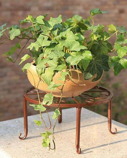 Artistic Hollow Iron Plant Stand - Stylish Display for Indoor and Outdoor Plants