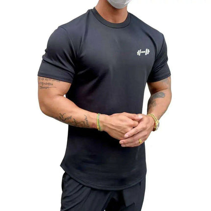 Men's Summer Slim Fit Muscle Tee - Ultra-Soft Cotton Blend Short Sleeve T-Shirt for Gym & Everyday Wear