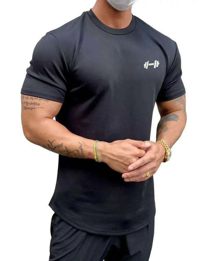 Men's Summer Slim Fit Muscle Tee - Ultra-Soft Cotton Blend Short Sleeve T-Shirt for Gym & Everyday Wear