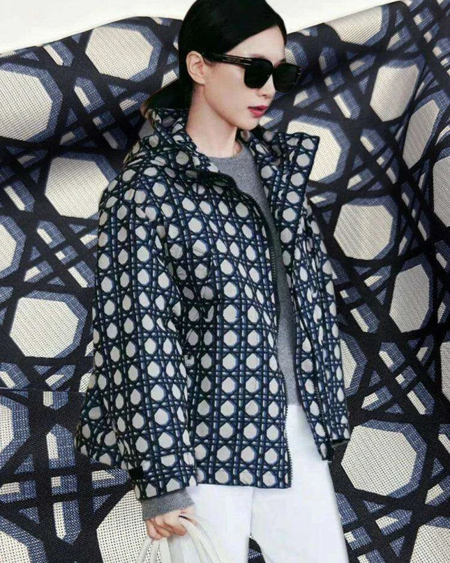 Customizable Premium Jacquard Polyester Fabric for DIY Windbreaker Dress Creations