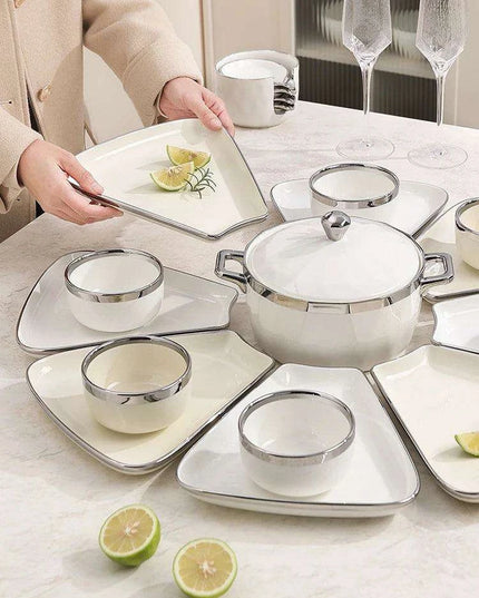 Sophisticated Ceramic Dining Set: Versatile Tableware for Memorable Meals