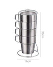 A square handle 4PCS / 300ml