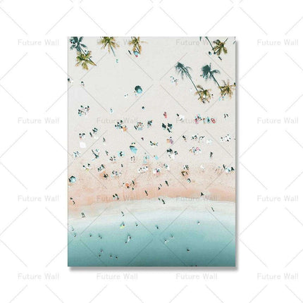 Oceanic Harmony Canvas Art Collection - Set of Vivid Coastal Masterpieces