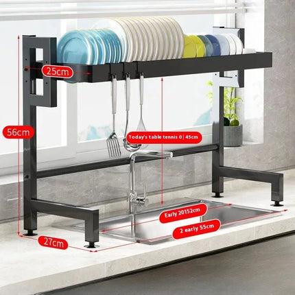 Over-the-Sink Dish Drying Rack | Dustproof & Space-Saving