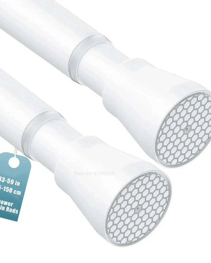 Adjustable 18' to 28' Stainless Steel Tension Shower Rod - No Drilling, Non-Slip, Rust-Free for Bathroom and Kitchen