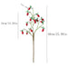 Festive Red Pomegranate Floral Branch with Lush Greenery