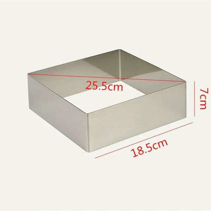 Elegant Stainless Steel Square Mold for Mousse Cakes and Special Occasions