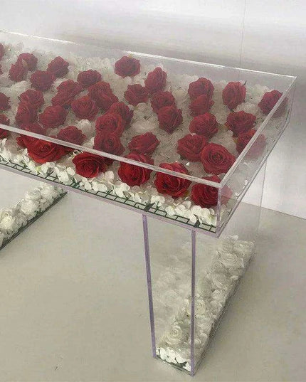 Sleek Transparent Acrylic Dining Table for Stylish Gatherings