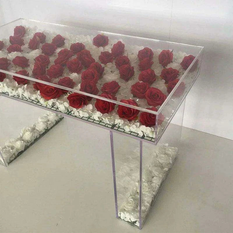 Sleek Transparent Acrylic Dining Table for Stylish Gatherings