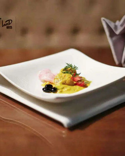 Sleek Space-Saving Ceramic Plate Set for Elegant Entertaining