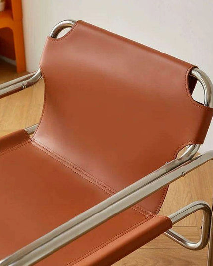 Bauhaus Luxe Leather Lounge Chair - A Fusion of Style and Comfort