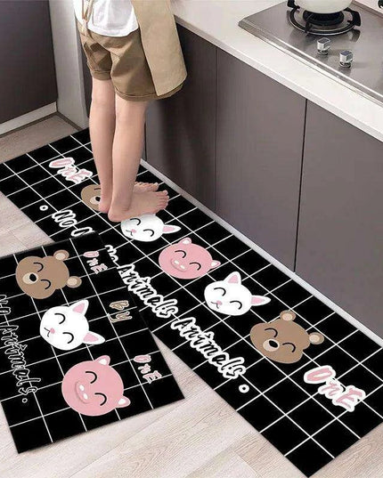 Charming Absorbent Kitchen Rug - Stylish Non-Slip Mat for Safe Living Spaces