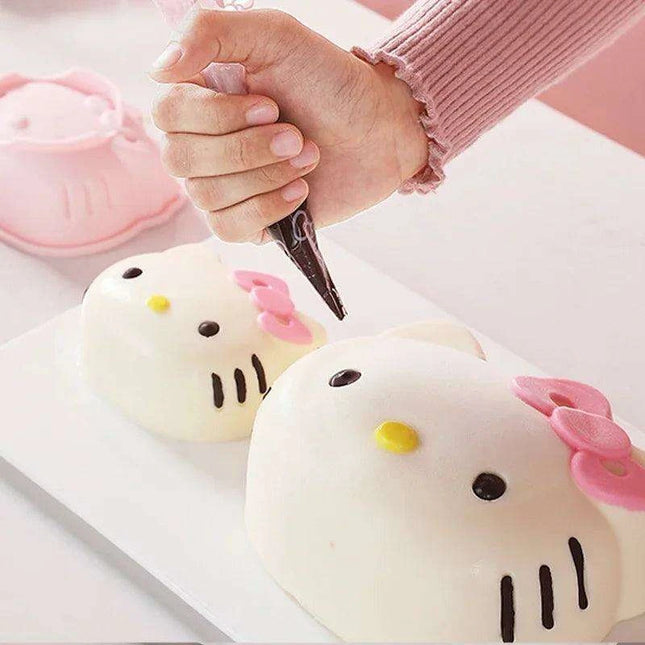 Adorable Pink Cat Shaped Silicone Baking Mold