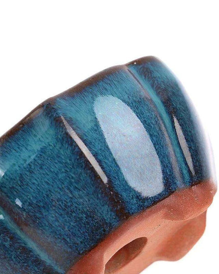 Sleek 7.5*5.7*4cm Ceramic Bonsai Pot - Modern Decorative Planter with Drainage System