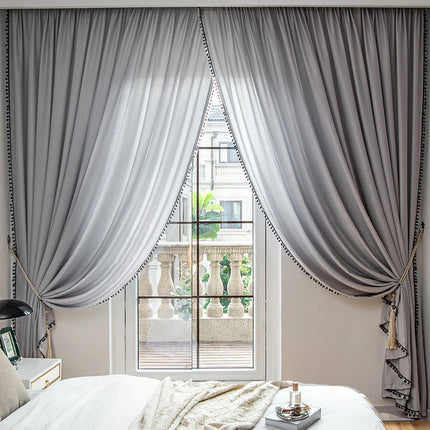 MF Household Store Velvet Thermal Insulated Room Darkening Curtain - G
