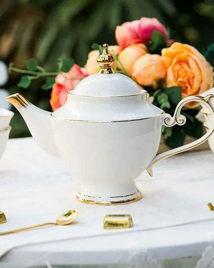 Nordic Phnom Penh Fine Bone China Coffee Tea Set - Elegant Nordic Drinkware for Home Hosting