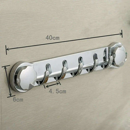 Stylish Silver Suction Hooks for Effortless Bathroom and Kitchen Organization