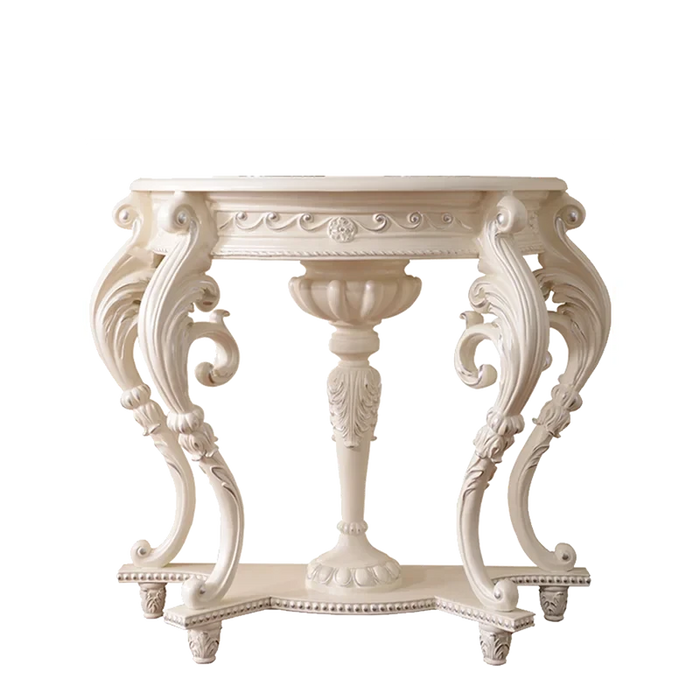 European Elegance Vintage Console Table with Drawer