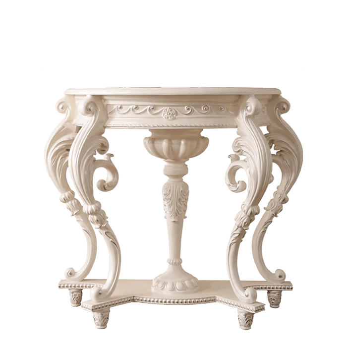 Vintage European Elegance Console Table with Intricate Carvings - Timeless Style & Practical Design