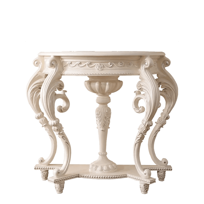 Elegant European Style Vintage Console Table with Built-in Drawer