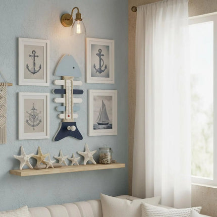 Wooden Aquatic Skeleton Thermometer Vintage Look Fishbone Thermometer with Hook Coastal Wall Decor Handmade Rustic Beach Theme wooden-aquatic-skeleton-thermometer-vintage-look-fishbone-thermometer-with-hook-coastal-wall-decor-handmade-rustic-beach-theme