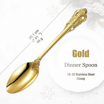 Gold-Finish 18/10 Stainless Steel Flatware — Individual Pieces | Très Elite