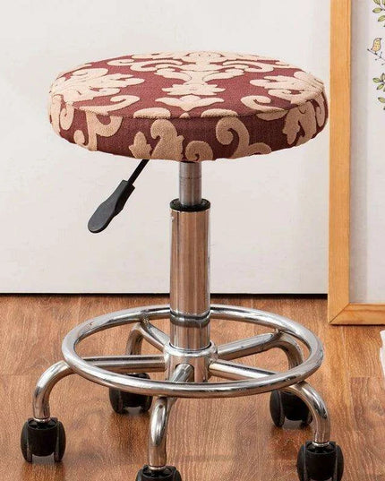 Elegant Stretch Jacquard Chair Protector Cover for Round Seats