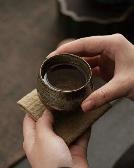 Artisan Japanese Stoneware Tea Cups for Authentic Kung Fu Tea Ceremonies