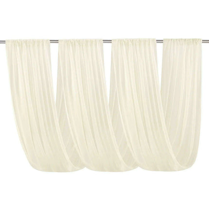 Elegant White Chiffon Ceiling Drapes for Stunning Event Decor