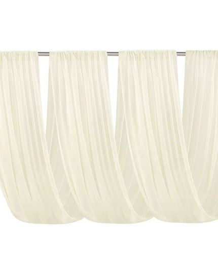 Elegant White Chiffon Ceiling Drapes for Stunning Event Decor