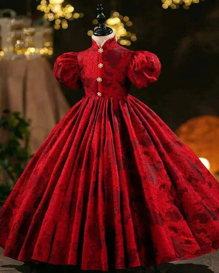 Elegant Girls' Evening Gown - Ideal for Birthdays, Baptisms, and Festive Occasions